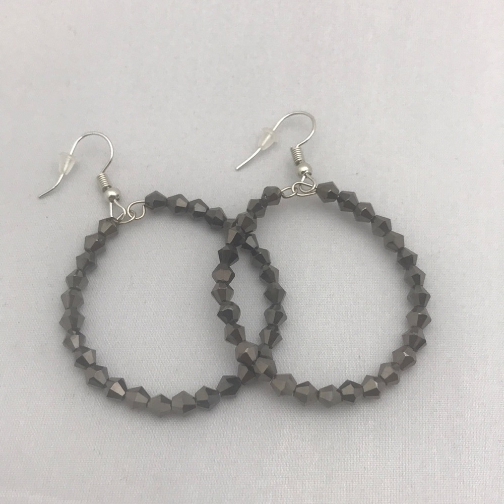 Beaded loop earrings